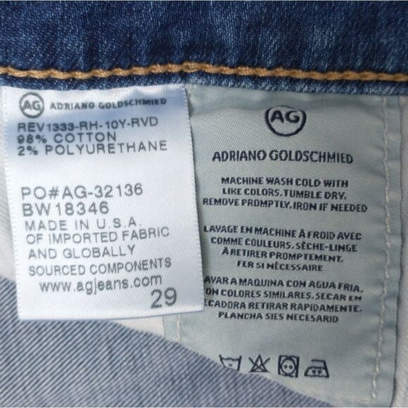 AG Adriano Goldschmied The Stilt Cigarette Roll-up Distressed Jeans, Siz… - Picture 14 of 15